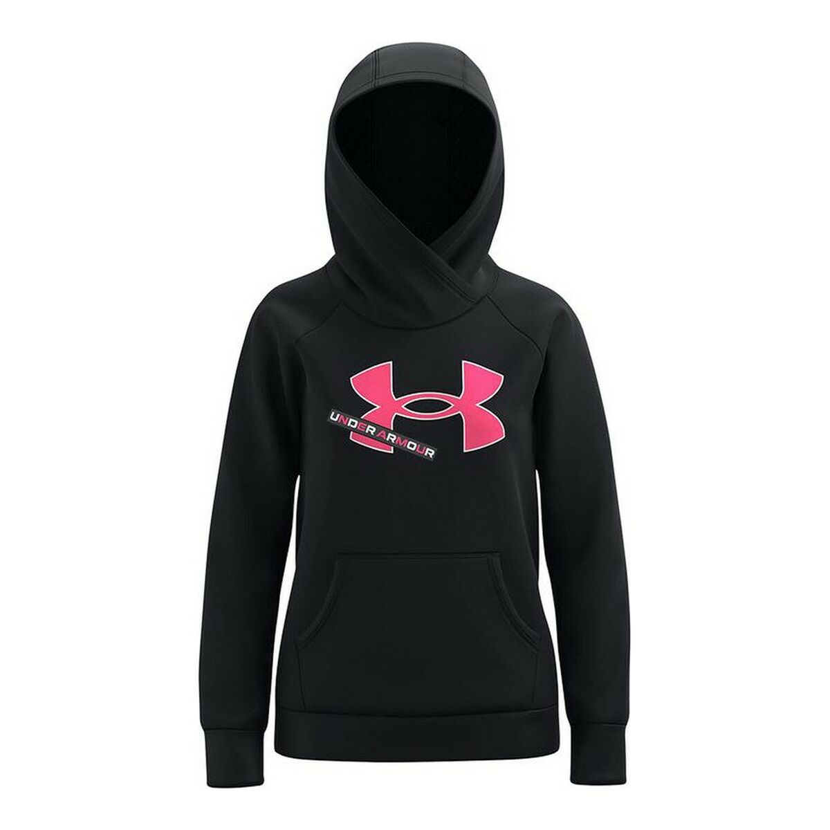 Hooded Sweatshirt for Girls Under Armour Fleece Logo Black S