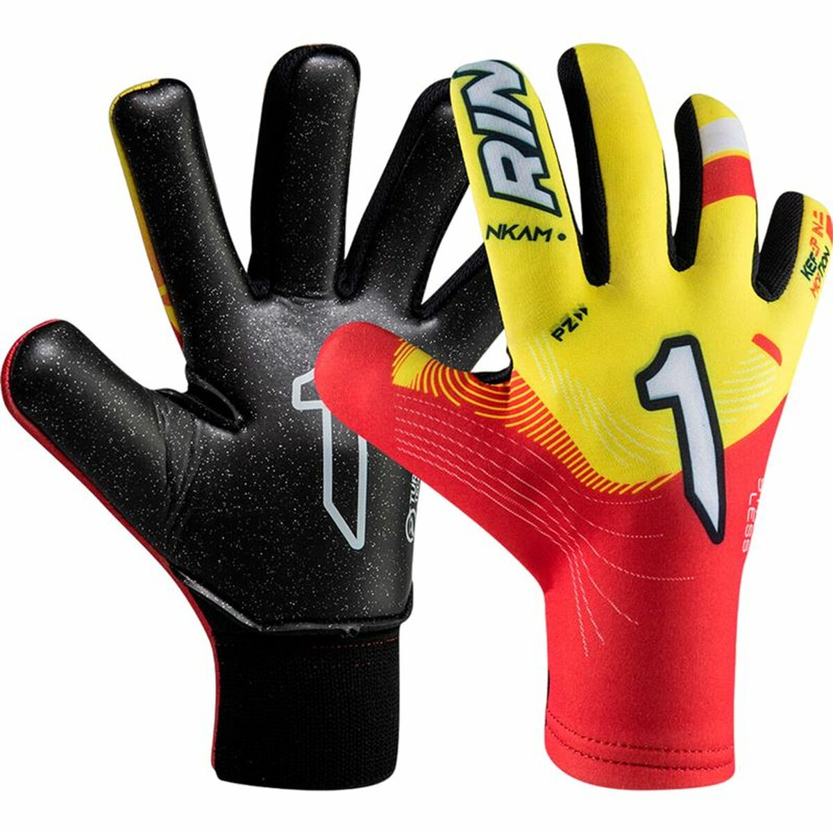Goalkeeper Gloves Rinat Nkam As (Turf) Onana Yellow Red Adults 10